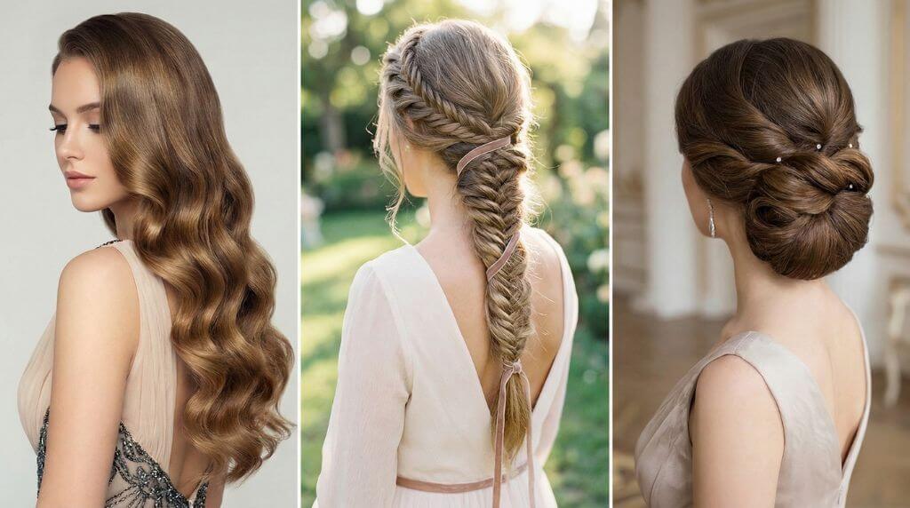 Propozycje na fryzury weselne dla włosów długich Fryzury na wesele jako gość dla włosów długich