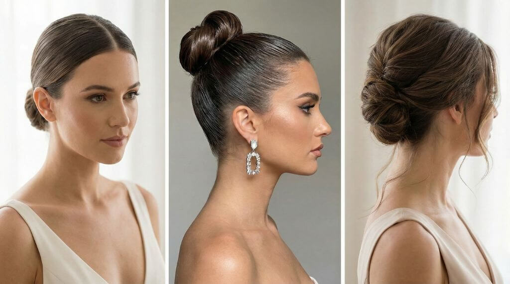 Fryzury na wesele jako gość - eleganckie upięcia Gładkie upięcia na wesele