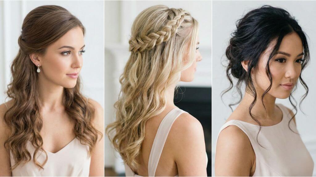 Fryzury na wesele jako gość - półupięcia Półupięcia dla gościa weselnego