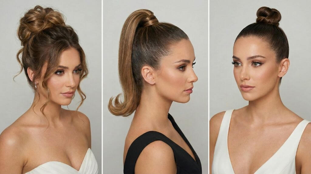 Wysokie upięcia na wesele Fryzury na wesele jako gość - wysokie upięcia