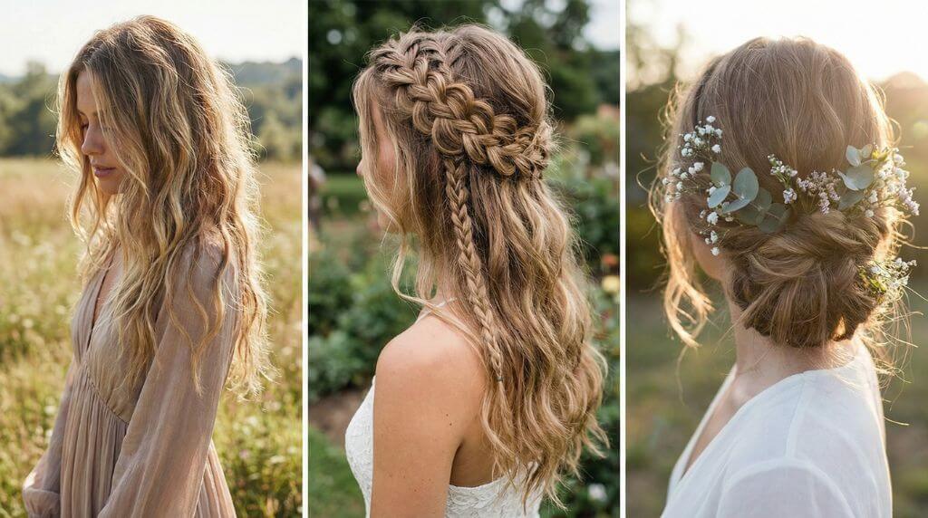 Fryzury na wesele jako gość - w stylu boho Fryzury na wesele w stylu boho