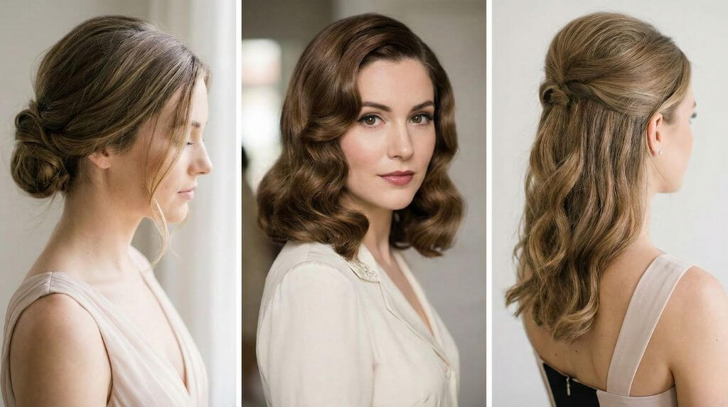 Fryzury na wesele jako gość - włosy średnie Fryzury do włosów średnich na wesele jako gość