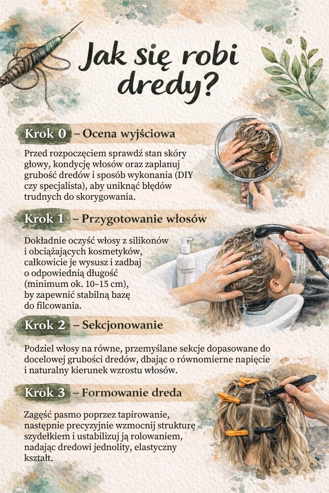 jak się robi dredy etapami