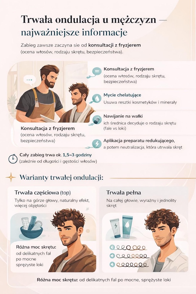 jak zrobić loczki u chłopaka - efekt trwałej ondulacji 