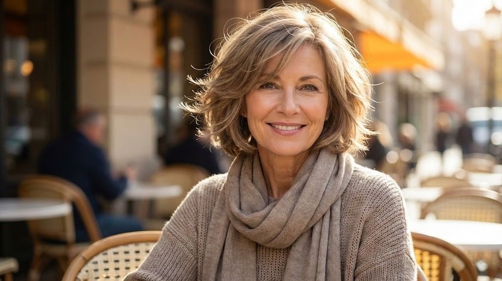 odmładzające fryzury dla 50-latek - średni bob odmładzające fryzury dla 50-latek - bob