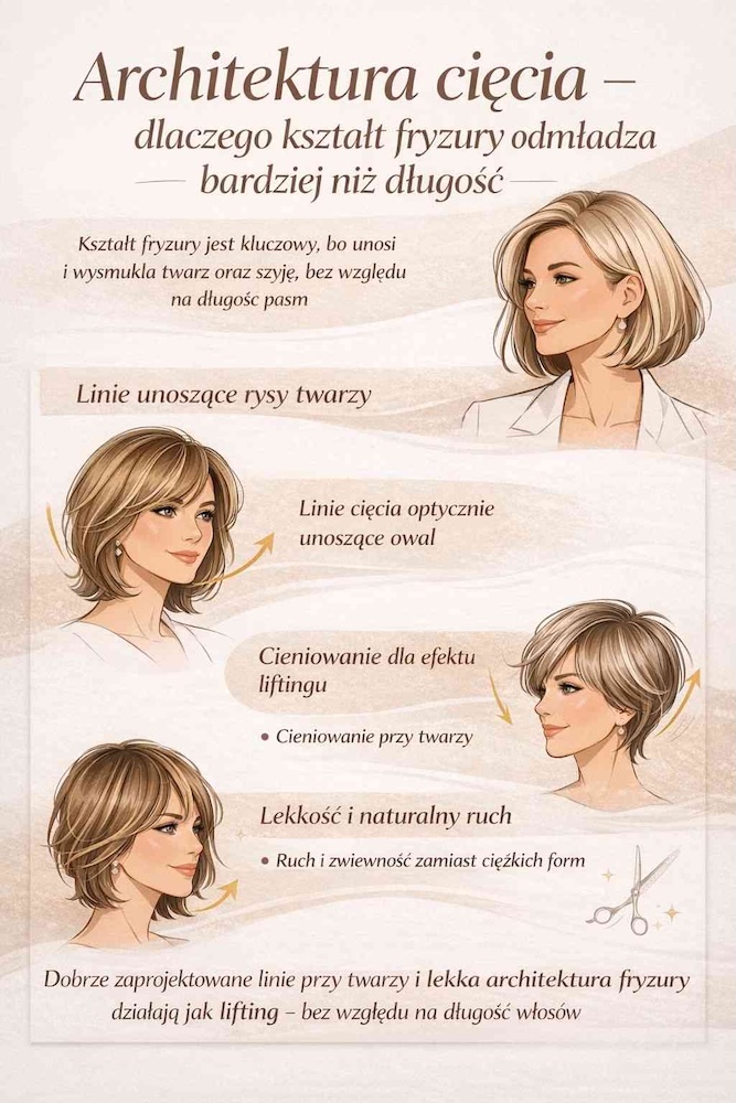 odmładzający sposób cięcia włosów odmładzające cięcie włosów