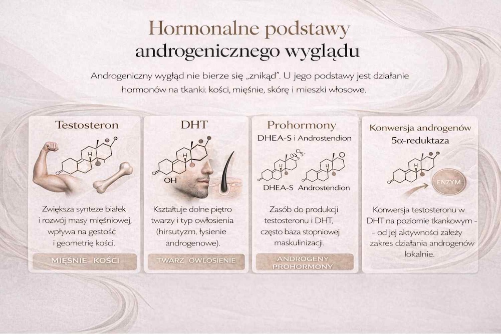 androgeniczny wygląd - wpływ hormonów 