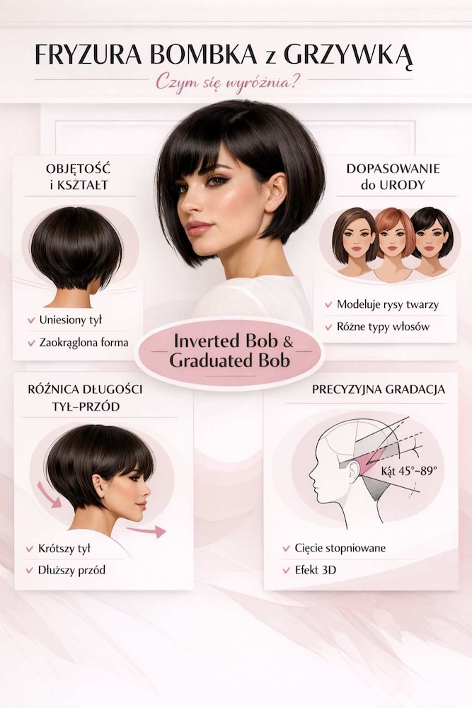 fryzura bombka z grzywką - cechy 