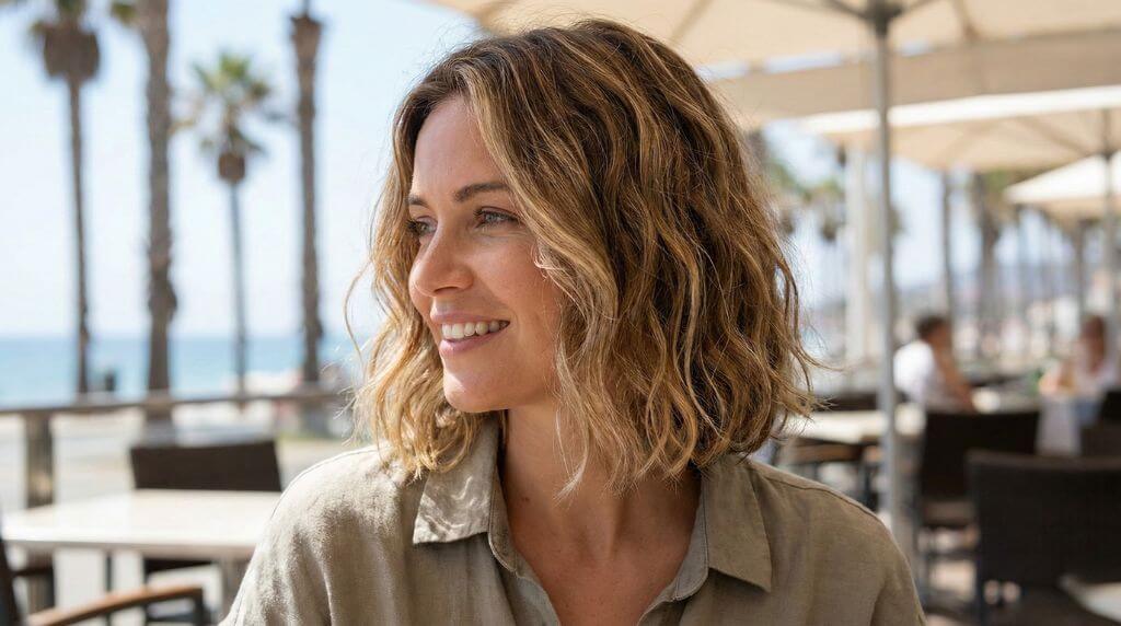 Fryzury bob – jak układać? Beach waves