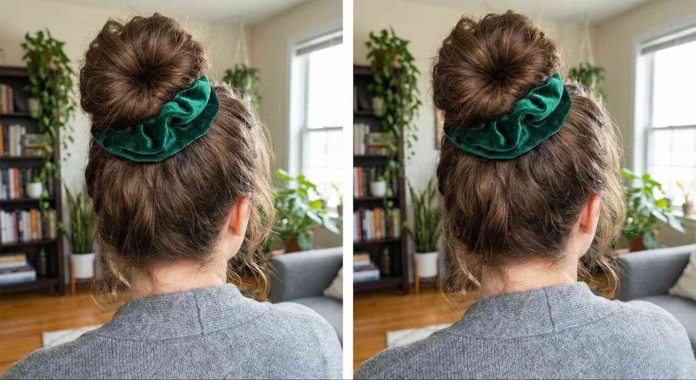kok z gumką scrunchie 