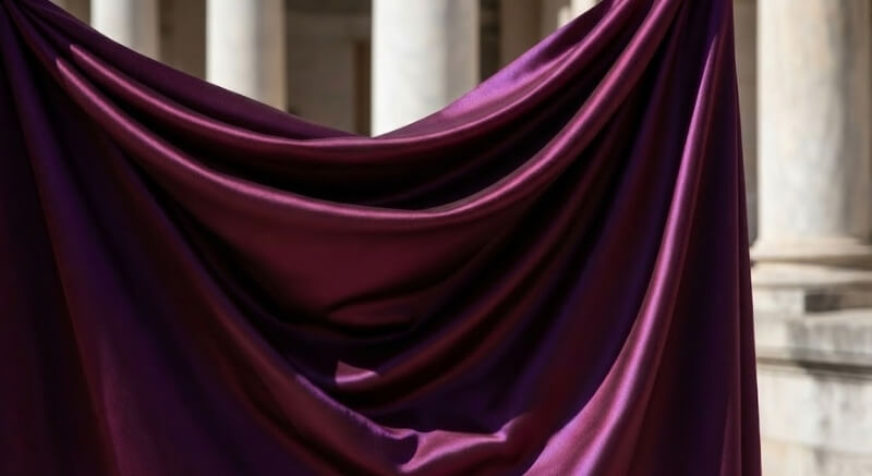 kolor purpurowy pokazany na materiale