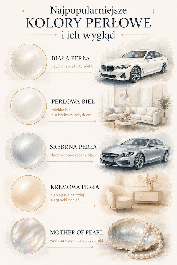kolory perłowe pokazane na infografice