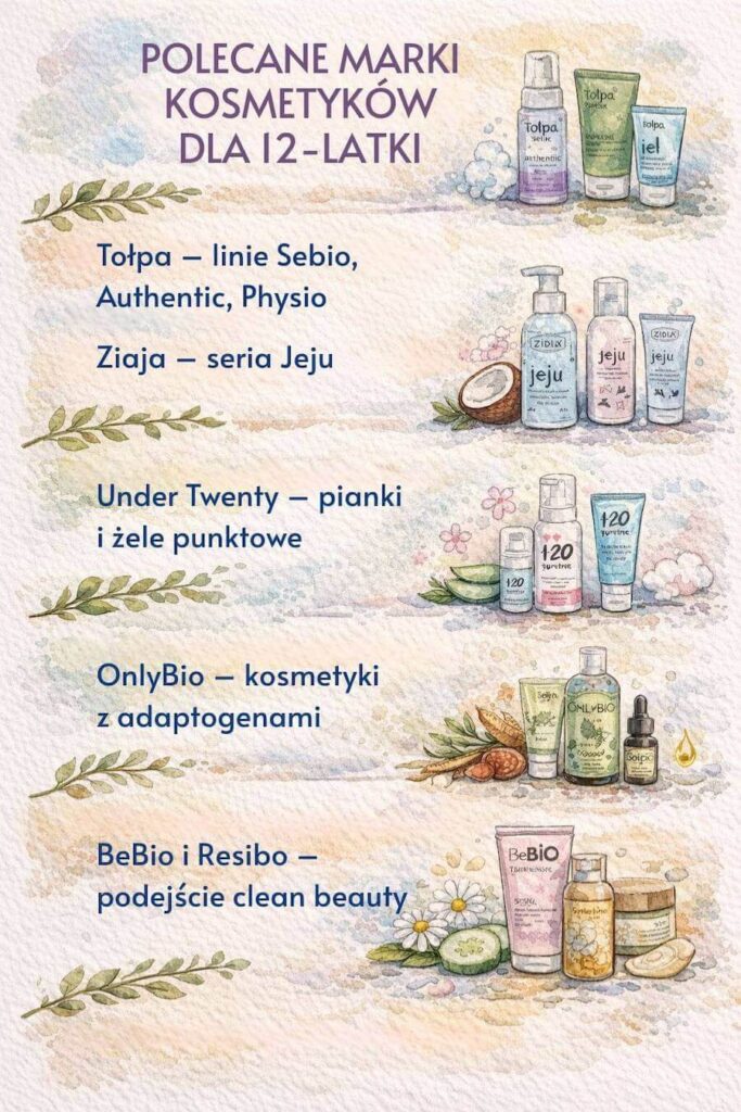 Pierwsze kosmetyki dla 12 latki - polecane marki 