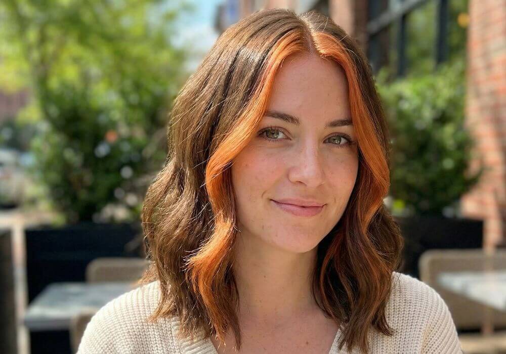 Odcienie rudości – rude włosy. Money Piece