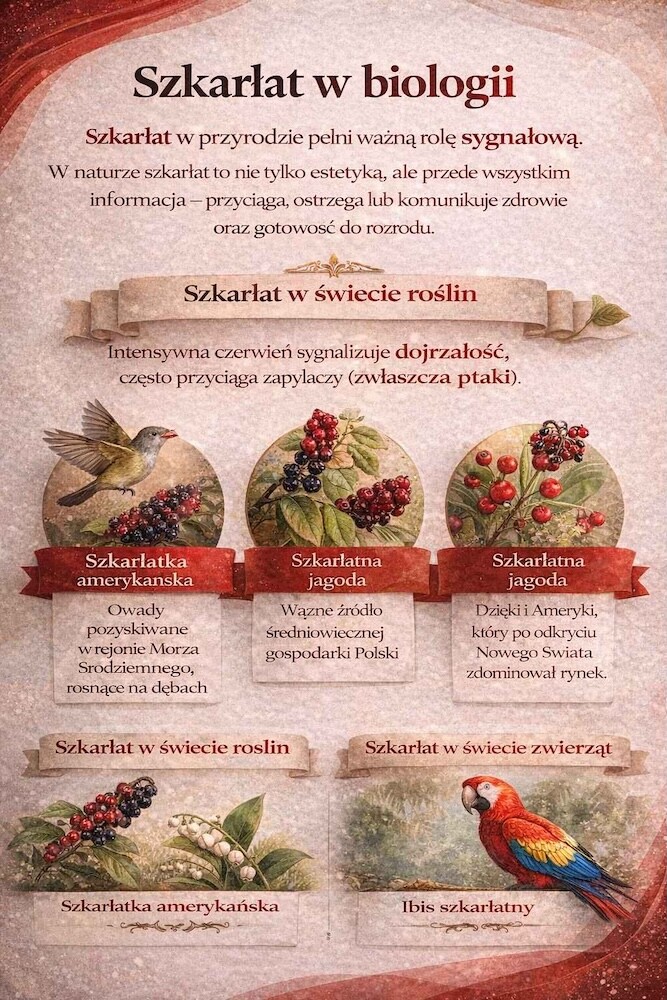 szkarłatny kolor roślin 