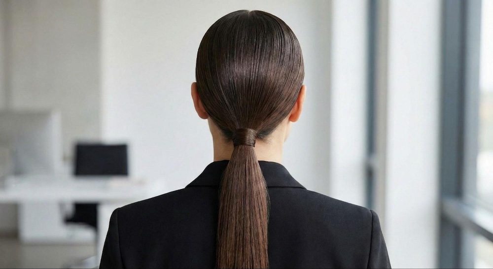 szybkie fryzury - niski kucyk 