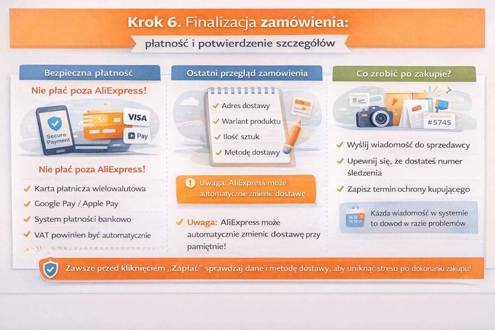 jak zakończyć zamawianie na aliexpress co zrobić przed złożeniem zamówienia aliexpress