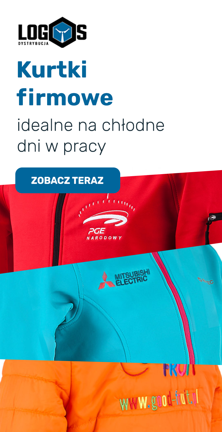 Kurtki z nadrukiem logo Logos Dystrybucja