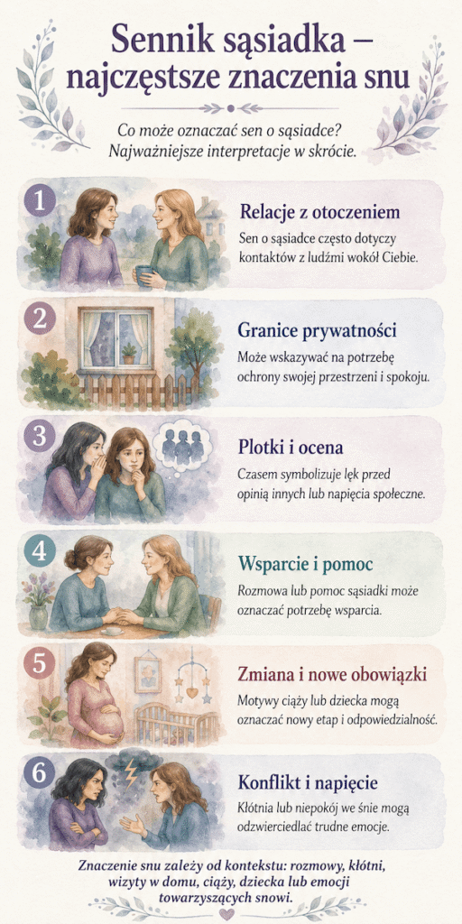 Sennik – sąsiadka jako wsparcie i pomoc