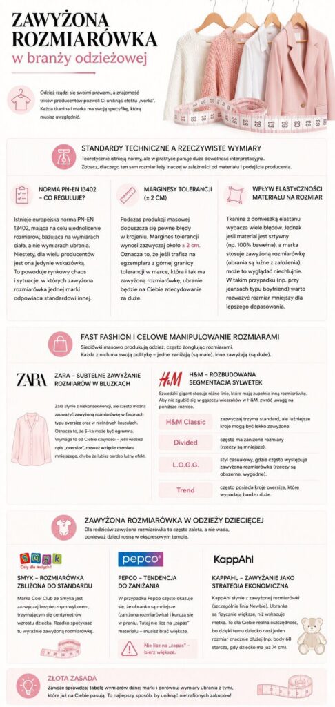 Zawyżona rozmiarówka w branży odzieżowej Marki odzieżowe z zawyżonymi rozmiarami
