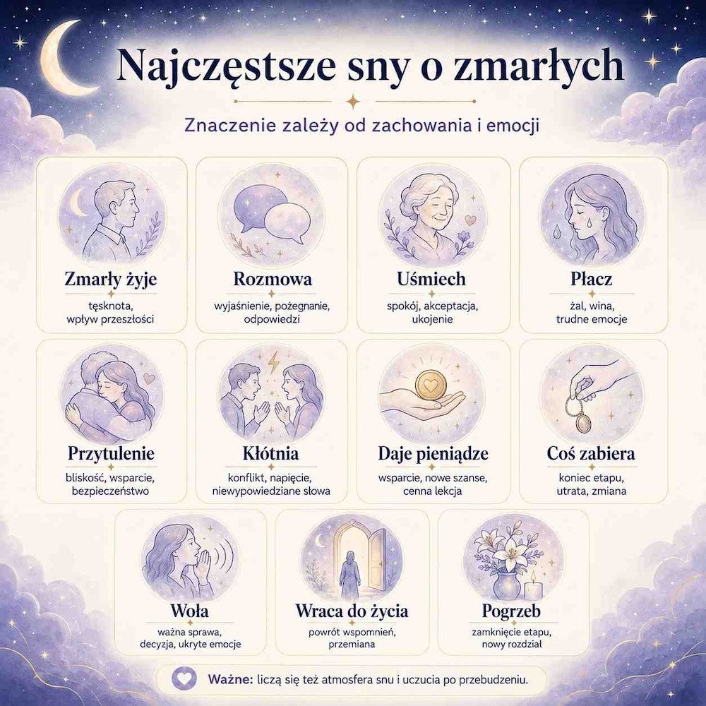 jak najczęściej śni się zmarły