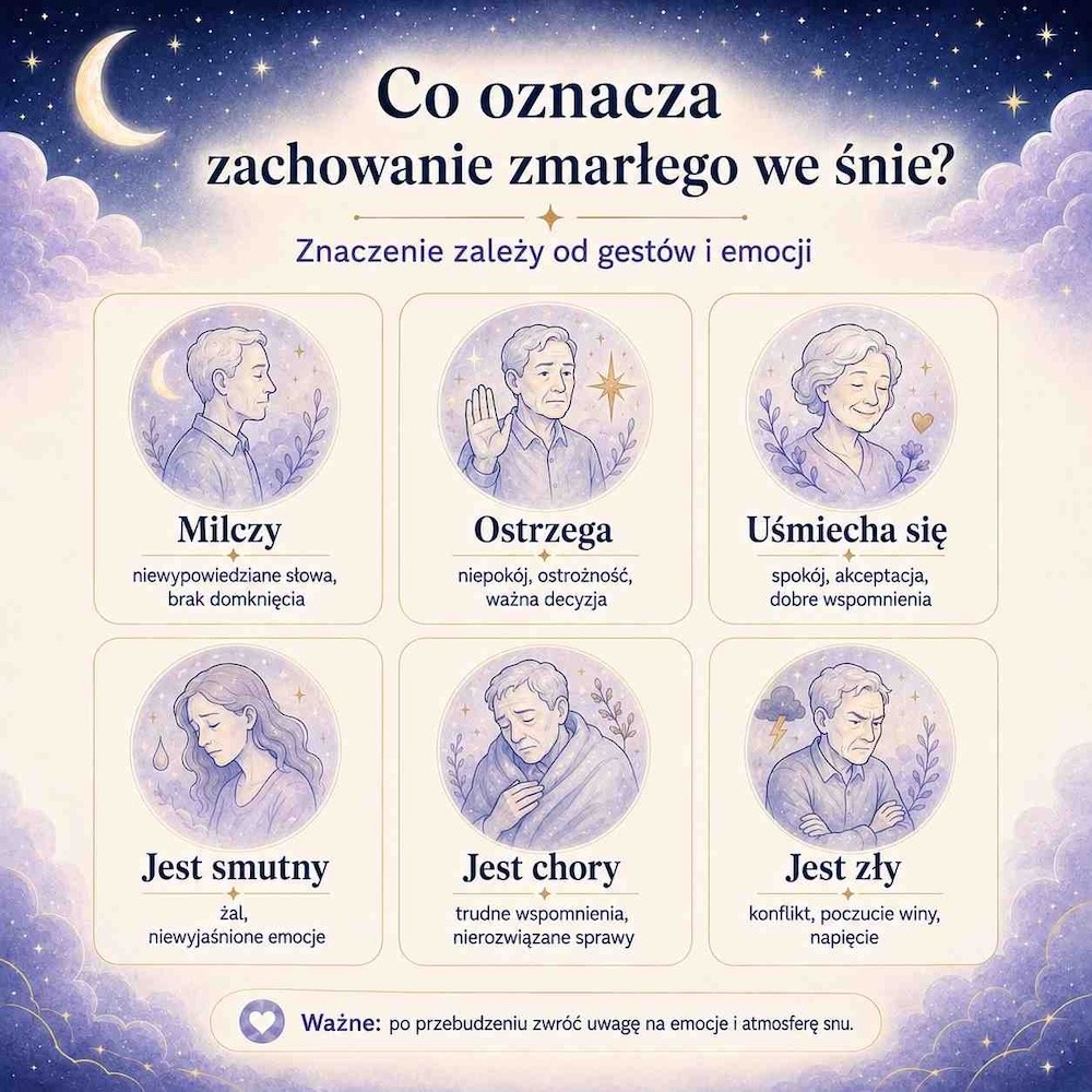 jak zachowuje się zmarły we śnie