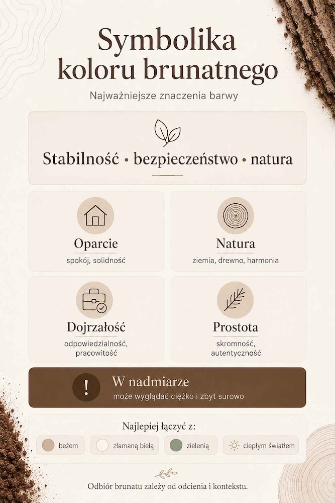 brunatny kolor - znaczenie symboliczne