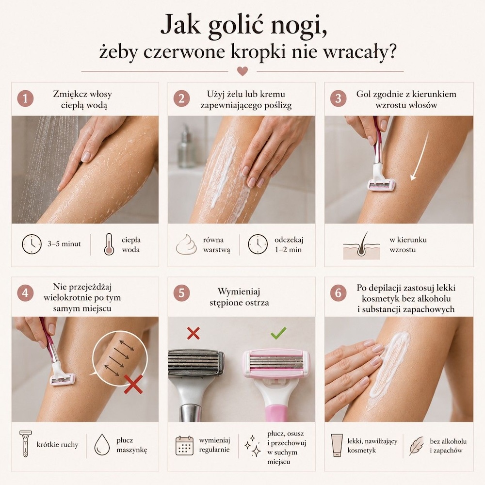 jak golić nogi bez podrażnień