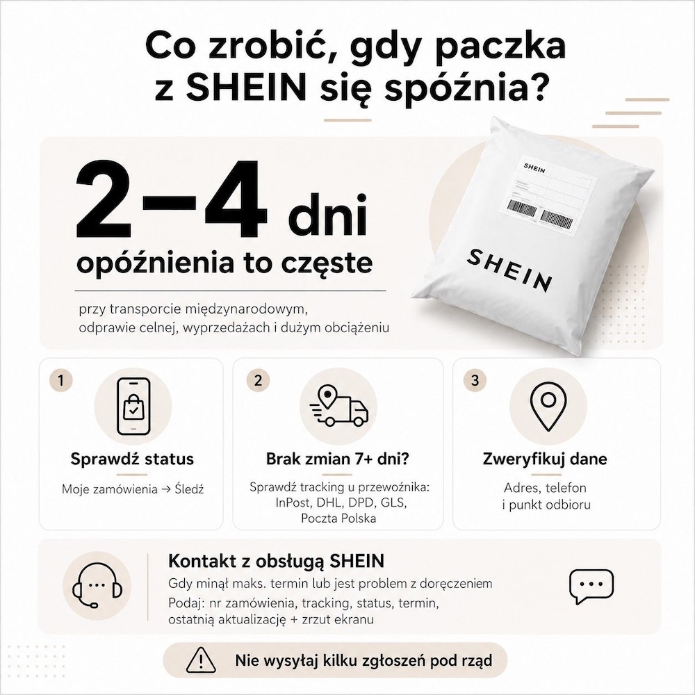 paczka z shein nie dotarła