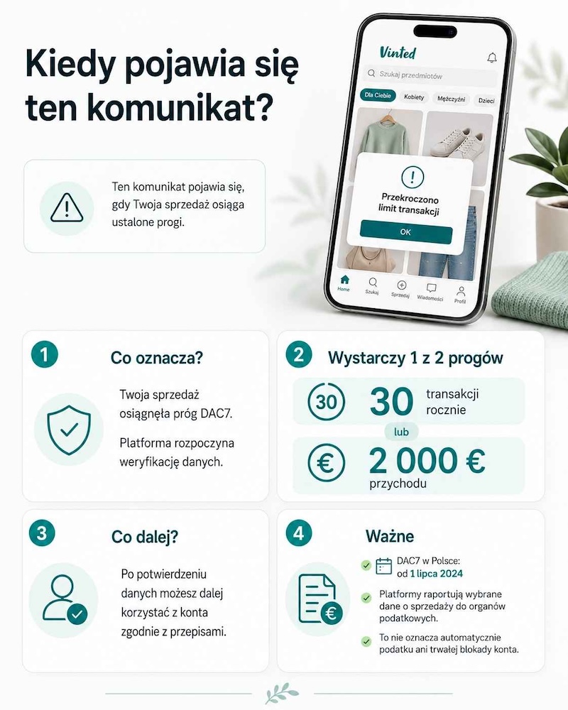 przeroczono limit transakcji vinted - przyczyny 