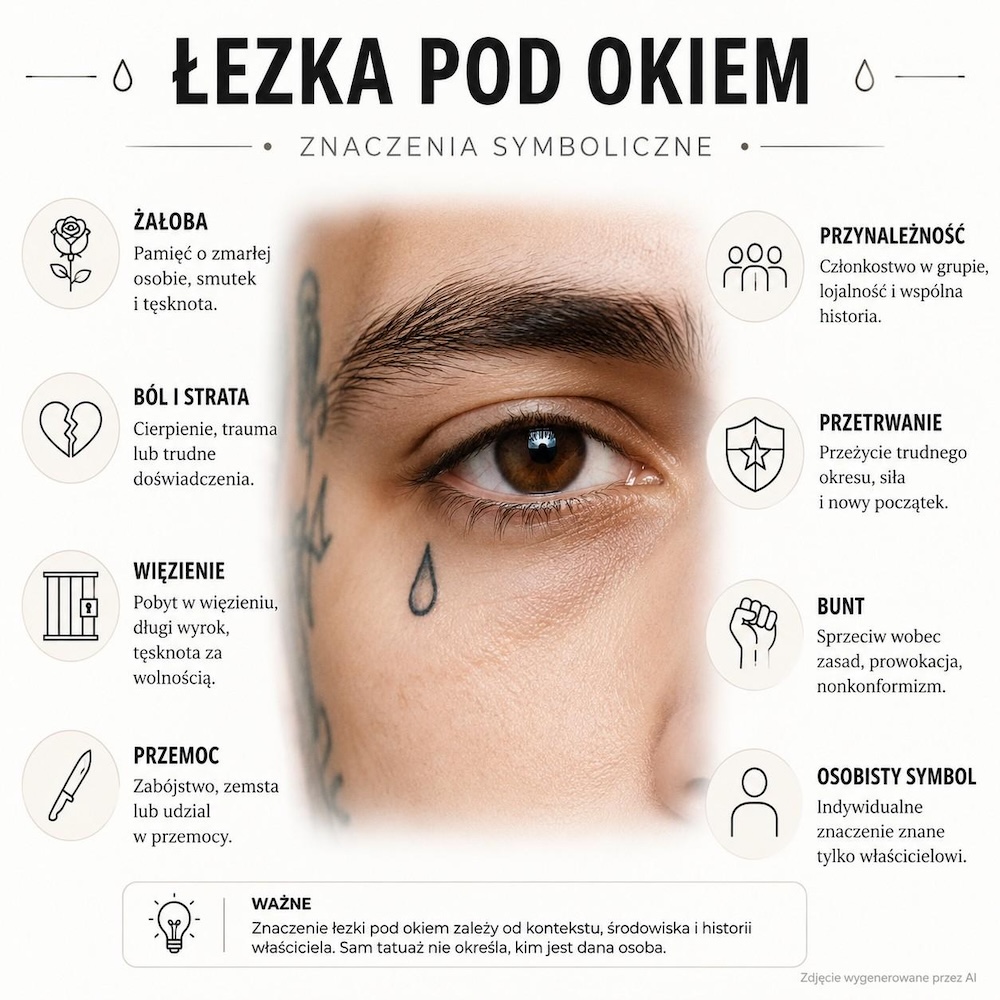co oznacza łezka pod okiem - możliwe znaczenia 