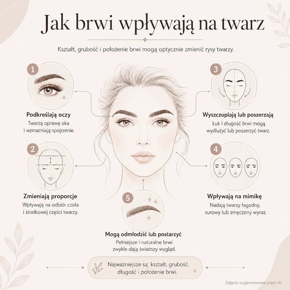 jak brwi zmieniają twarz i cały wygląd 