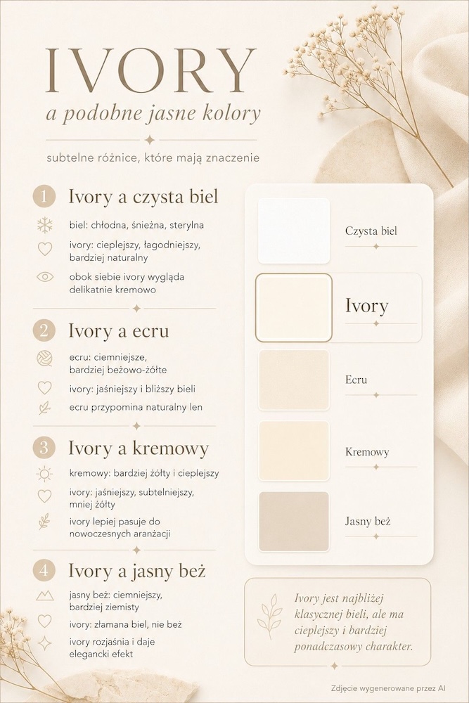 kolor ivory a inne jasne odcienie kolor ivory a inne odcienie