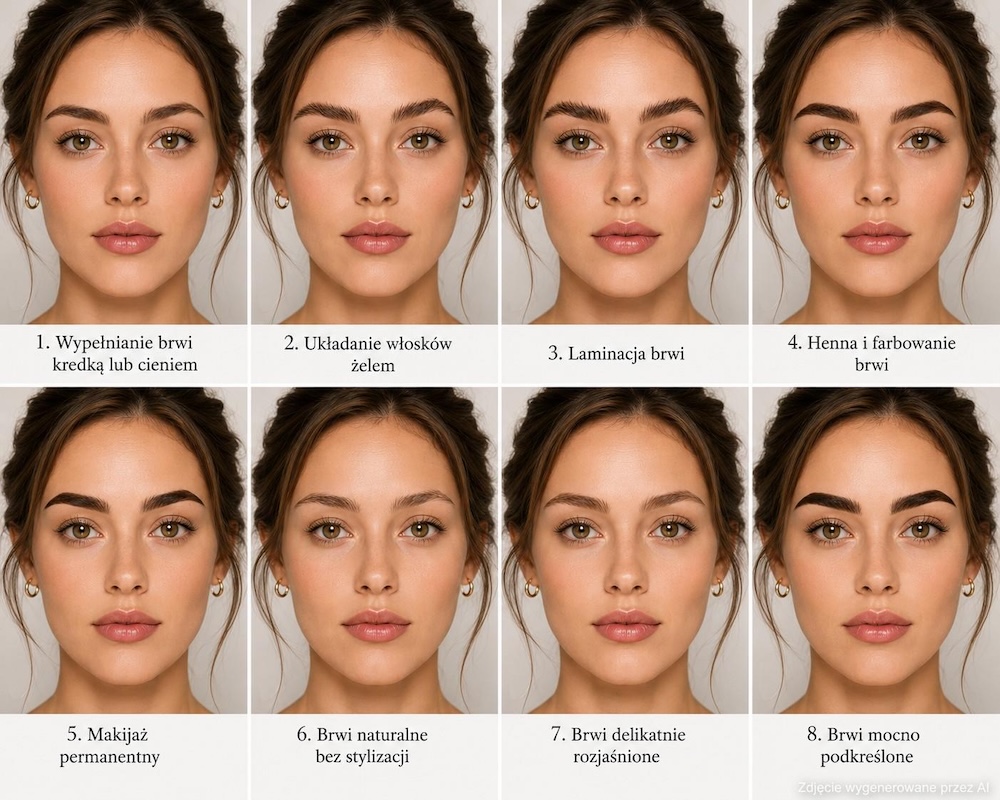 sposoby stylizowania brwi 