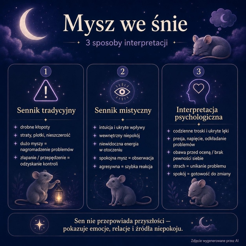 sennik myszy - trzy główne sposoby wyjaśniania 