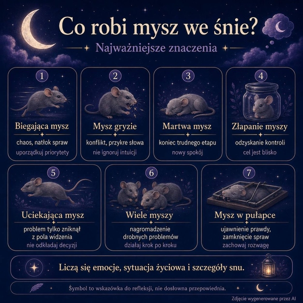 co robi mysz we śnie 