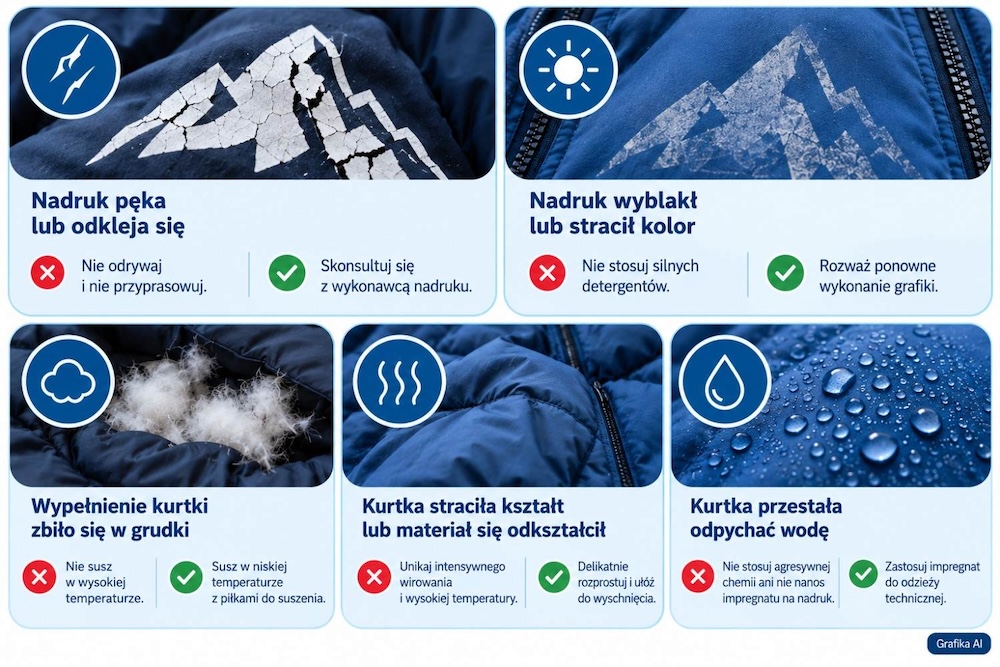 wady kurtek po praniu i co z nimi robić jak naprawić zniszczoną kurtkę po praniu