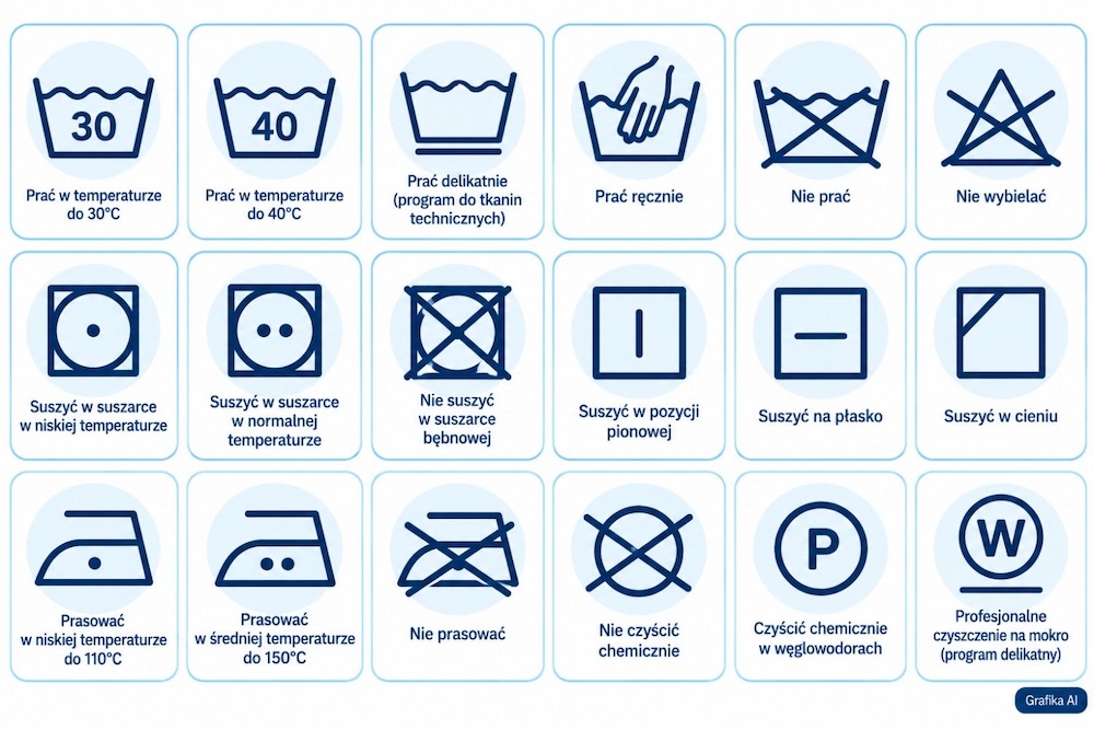 popularne symbole prania z metek kurtek symbole prania na metkach kurtek